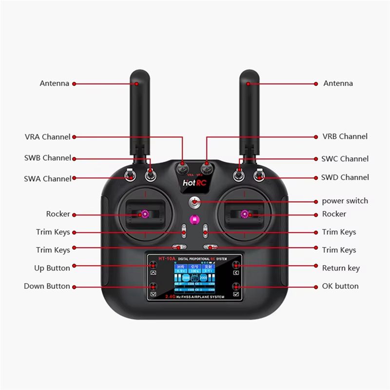 HOTRC HT-10A 2.4Ghz 10CH Uzakt - Drone Receiver incelemesi ve fiyatı